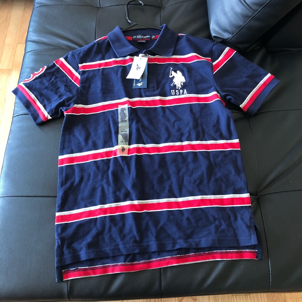 US Polo Assn size kids large